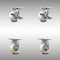 Service Caster 4 Inch Stainless Steel Nylon Caster Set with Roller Bearings 2 Brake 2 Rigid SCC SCC-SS30S420-NYR-TLB-2-R-2 - alternate 1